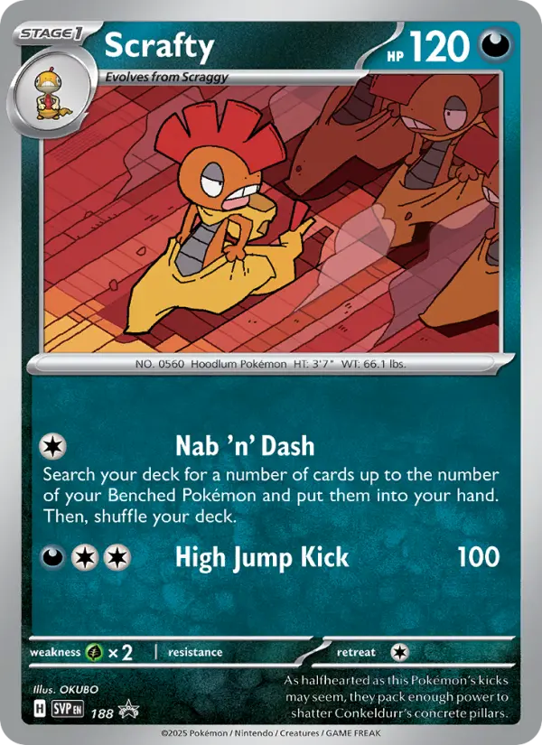 Scrafty — SVP Black Star Promos card #188