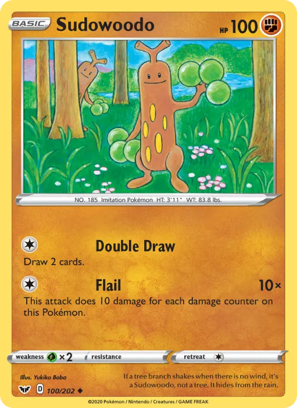 Sudowoodo — Sword & Shield card #100