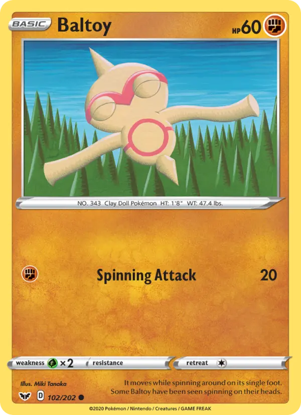 Baltoy — Sword & Shield card #102