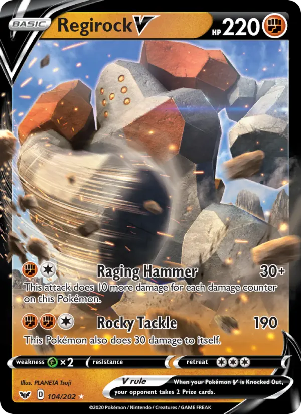 Regirock V — Sword & Shield card #104