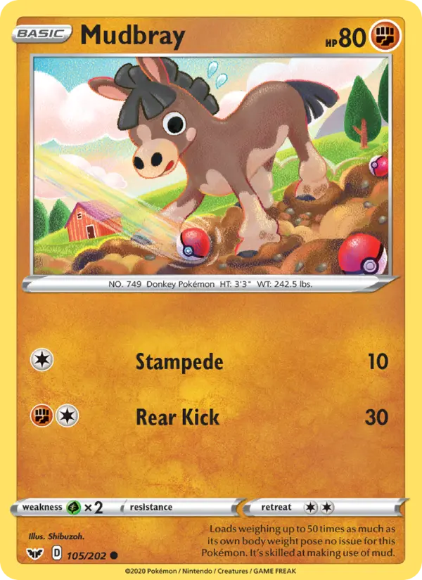Mudbray — Sword & Shield card #105