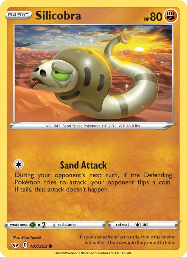 Silicobra — Sword & Shield card #107