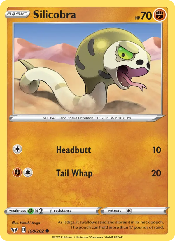 Silicobra — Sword & Shield card #108