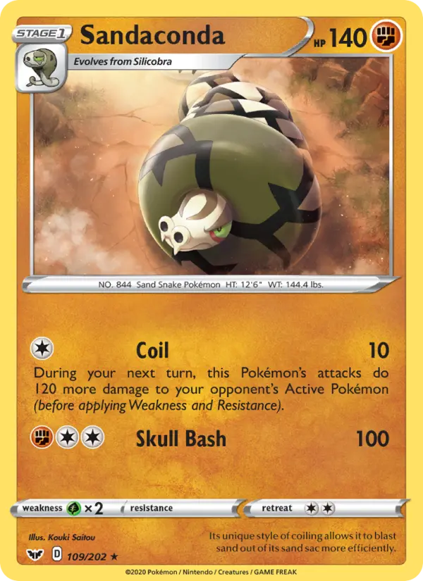 Sandaconda — Sword & Shield card #109
