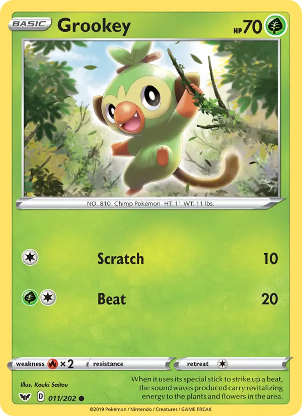 Grookey — Sword & Shield card #11