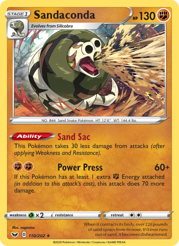 Sandaconda — Sword & Shield card #110