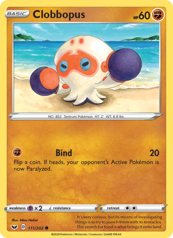 Clobbopus — Sword & Shield card #111