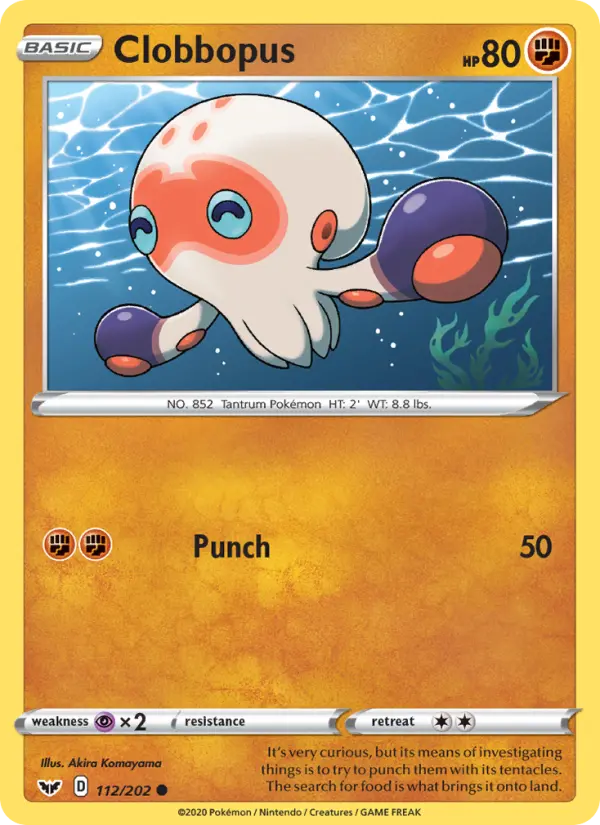 Clobbopus — Sword & Shield card #112