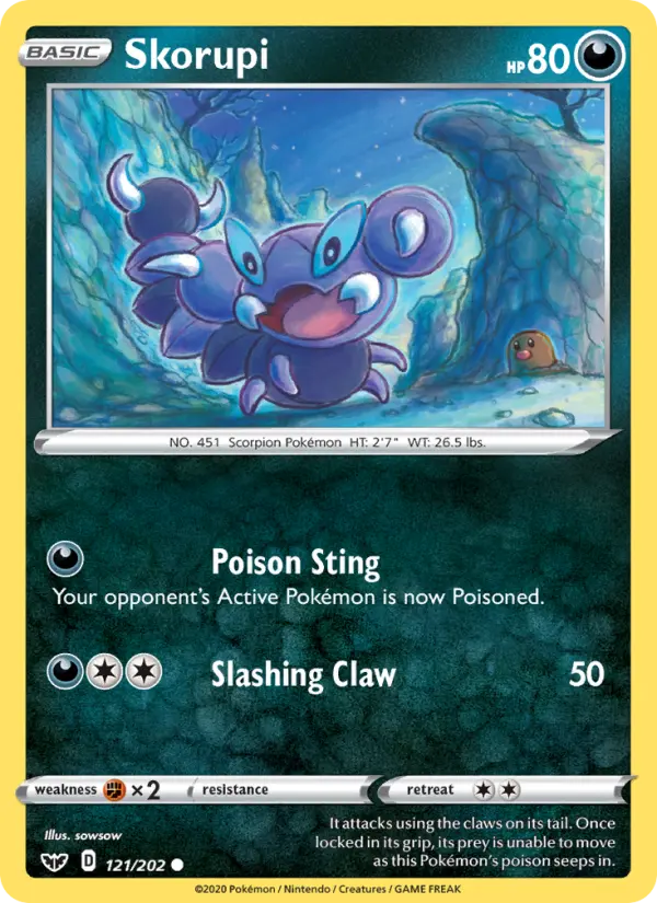 Skorupi — Sword & Shield card #121