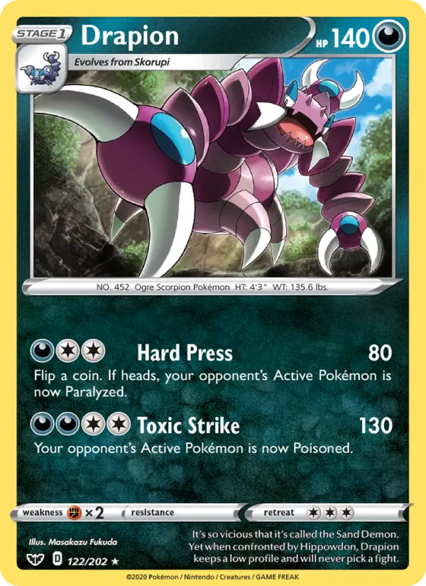 Drapion — Sword & Shield card #122