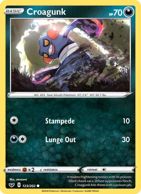 Croagunk — Sword & Shield card #123