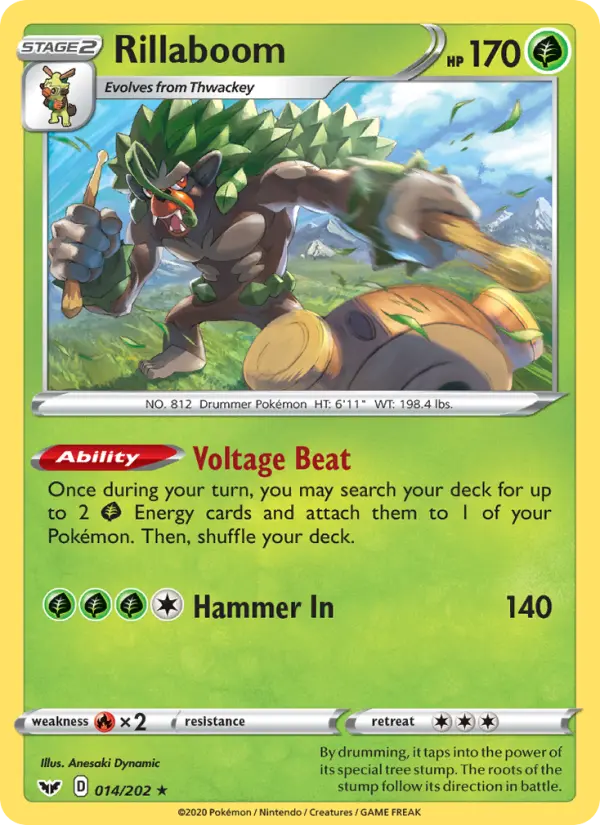 Rillaboom — Sword & Shield card #14