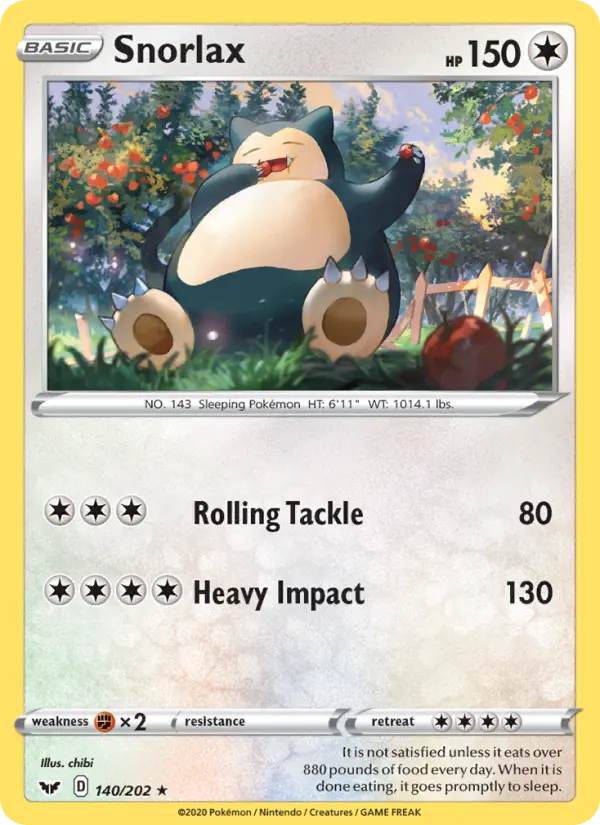 Snorlax — Sword & Shield card #140