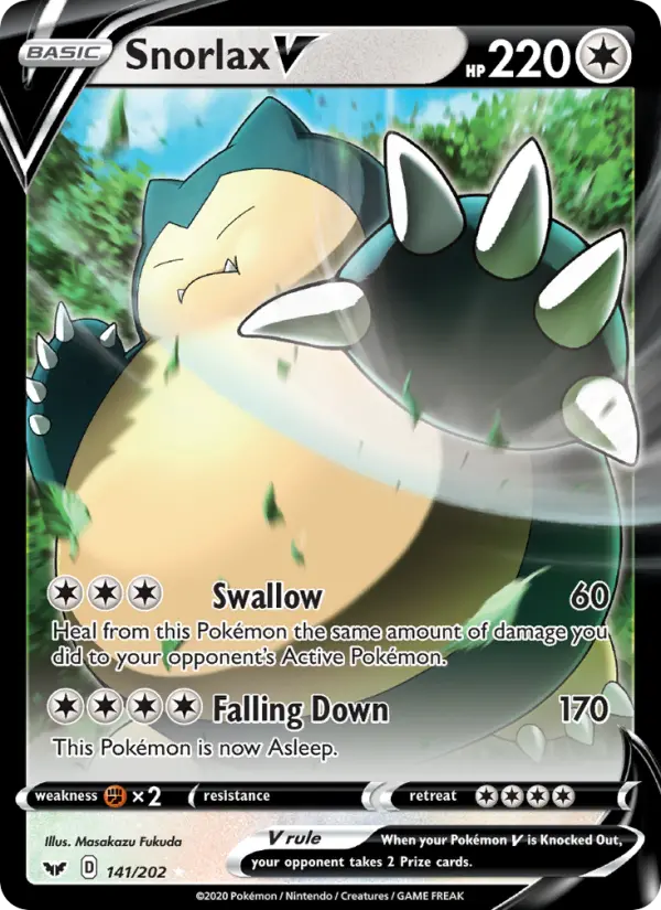 Snorlax V — Sword & Shield card #141
