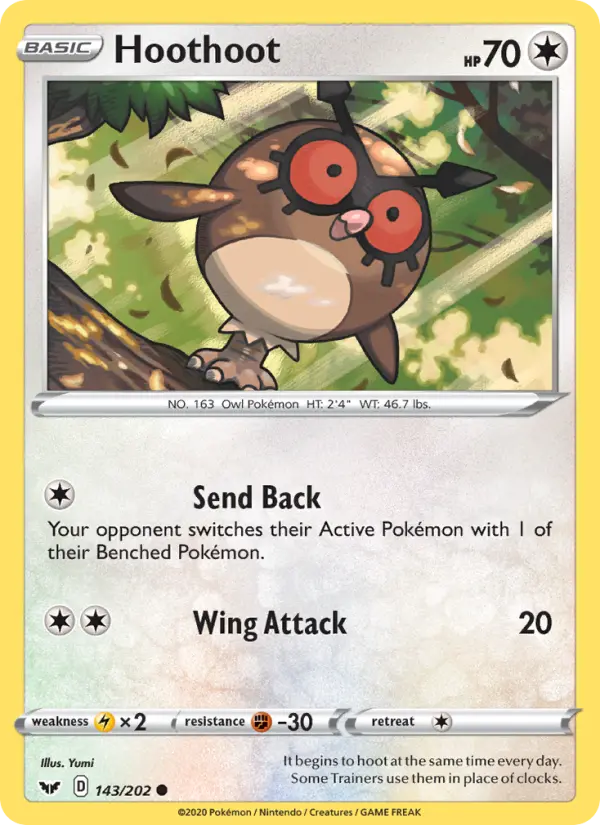 Hoothoot — Sword & Shield card #143