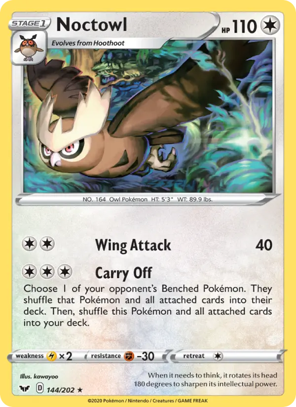 Noctowl — Sword & Shield card #144