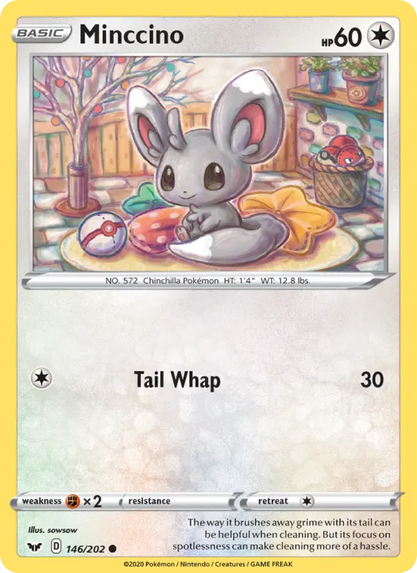 Minccino — Sword & Shield card #146