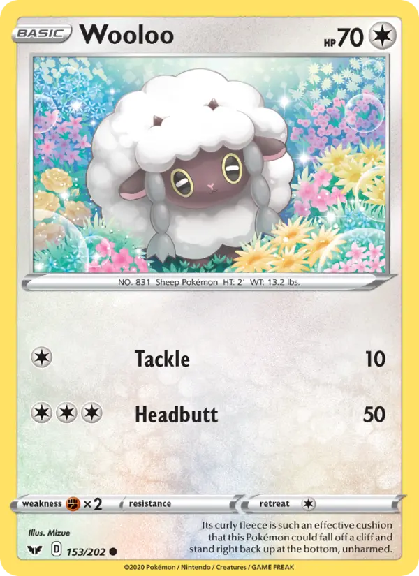 Wooloo — Sword & Shield card #153