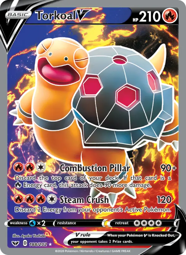 Torkoal V — Sword & Shield card #188