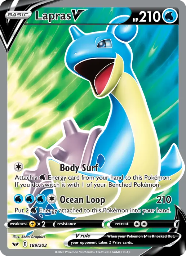 Lapras V — Sword & Shield card #189