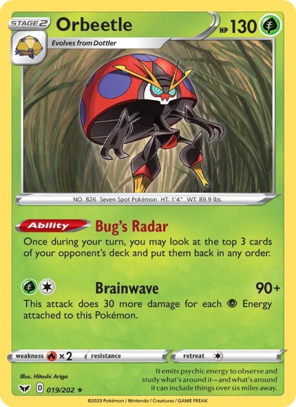 Orbeetle — Sword & Shield card #19