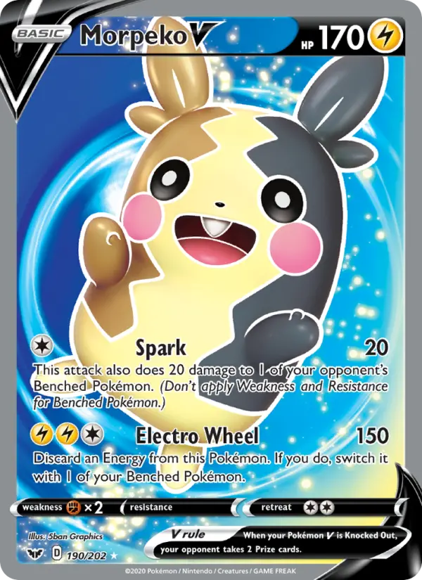 Morpeko V — Sword & Shield card #190