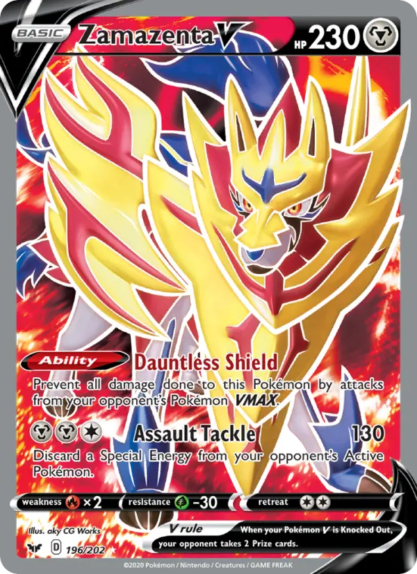 Zamazenta V — Sword & Shield card #196