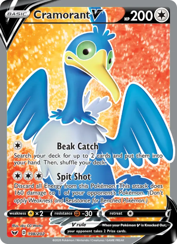 Cramorant V — Sword & Shield card #198