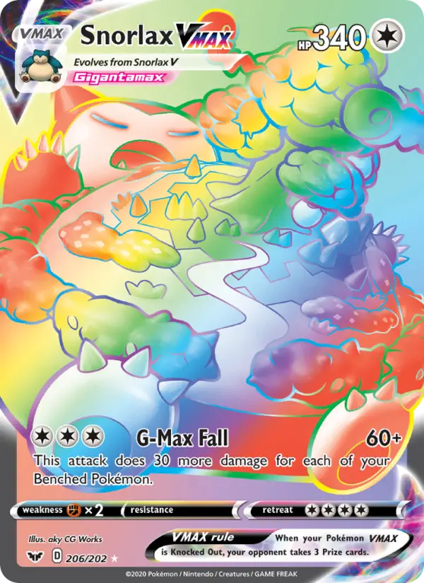 Snorlax VMAX — Sword & Shield card #206