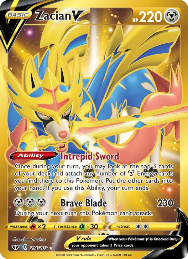 Zacian V — Sword & Shield card #211