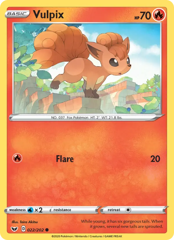 Vulpix — Sword & Shield card #22