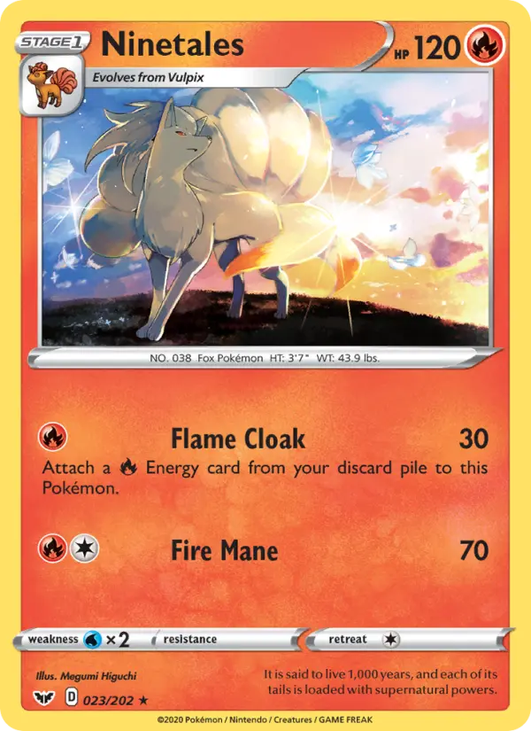 Ninetales — Sword & Shield card #23