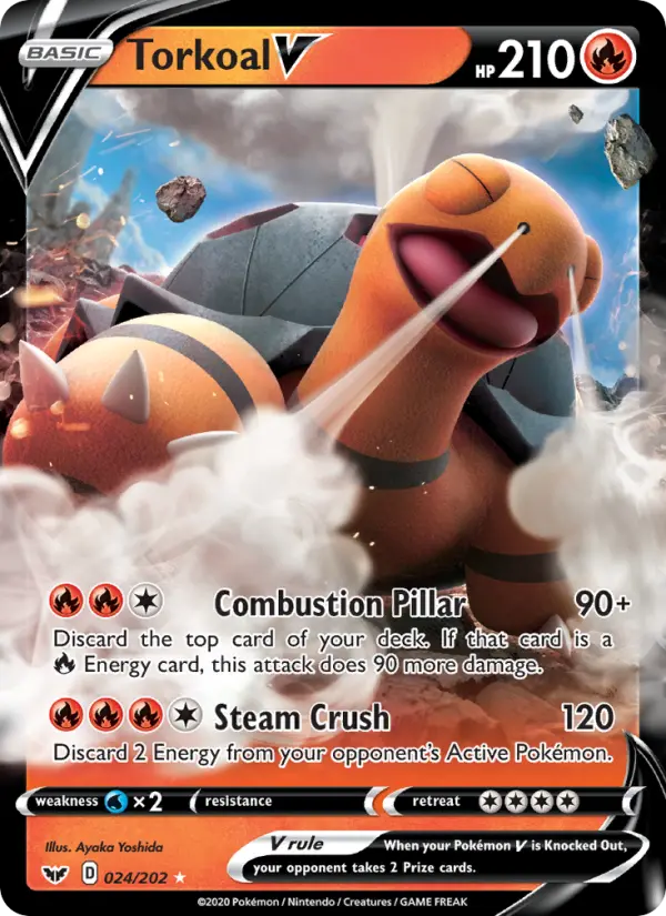 Torkoal V — Sword & Shield card #24