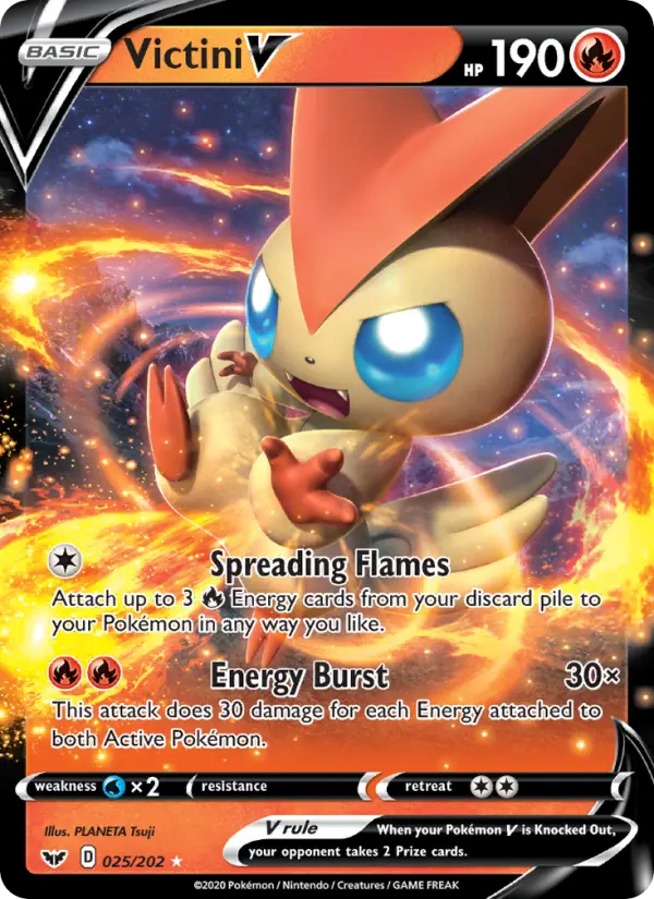 Victini V — Sword & Shield card #25