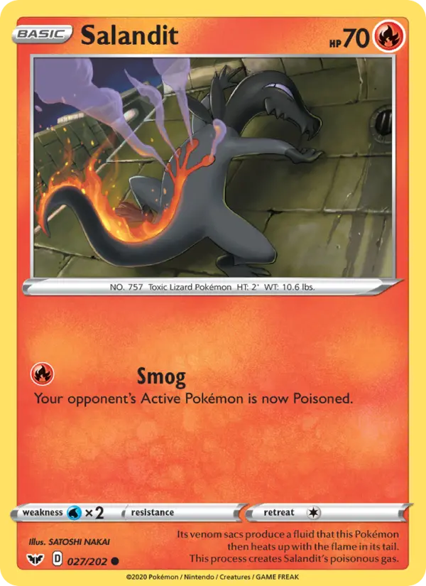 Salandit — Sword & Shield card #27