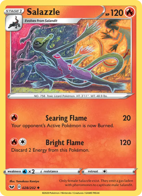Salazzle — Sword & Shield card #28