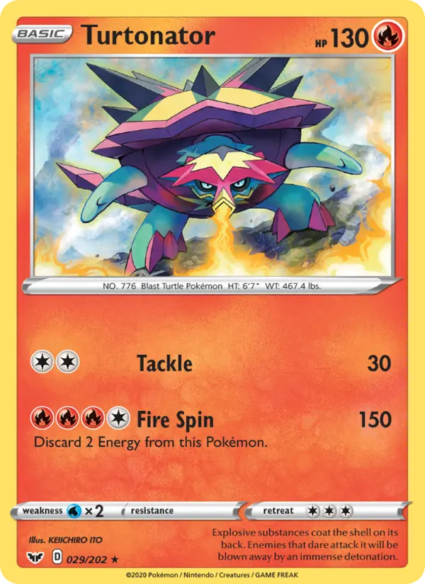 Turtonator — Sword & Shield card #29