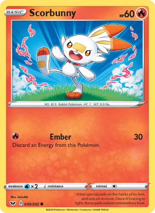 Scorbunny — Sword & Shield card #30