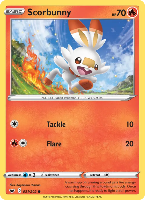 Scorbunny — Sword & Shield card #31