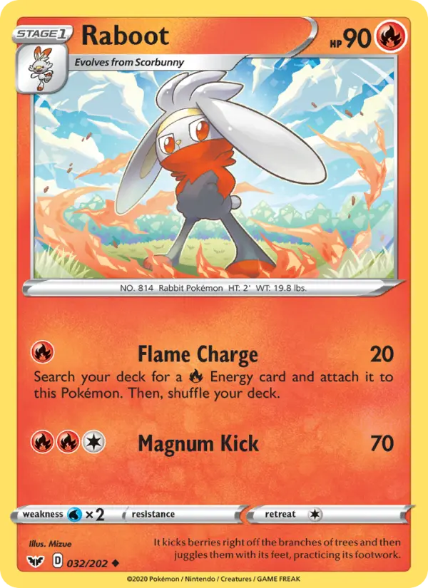 Raboot — Sword & Shield card #32