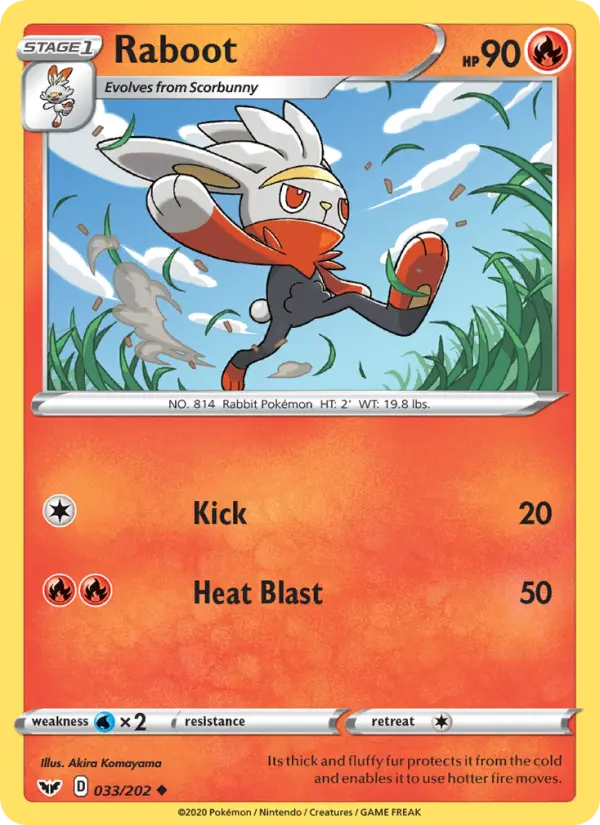 Raboot — Sword & Shield card #33