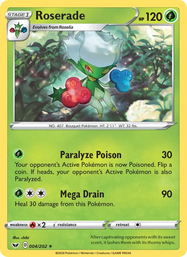 Roserade — Sword & Shield card #4