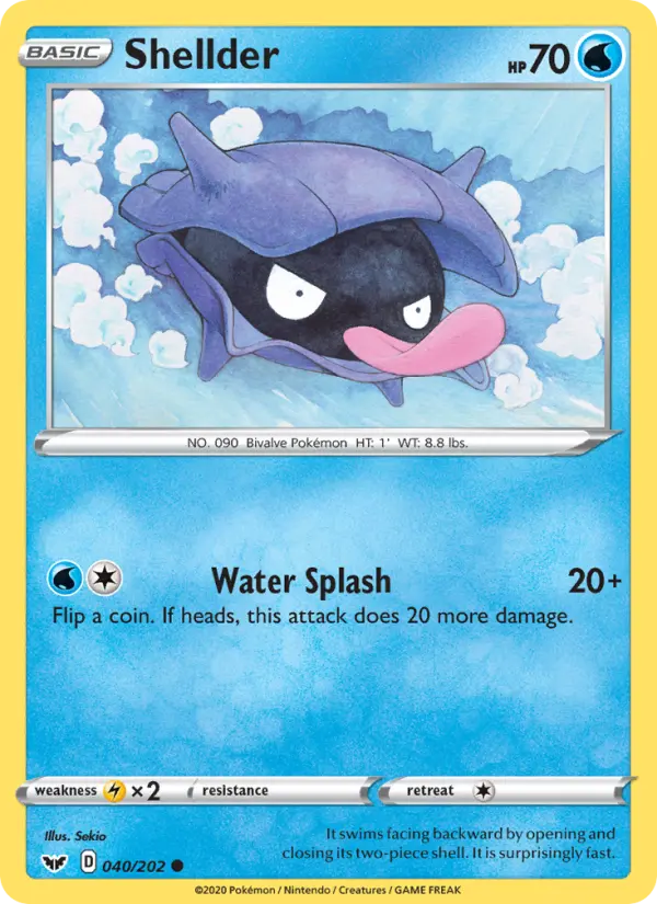 Shellder — Sword & Shield card #40