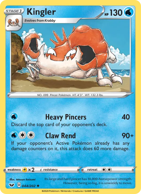 Kingler — Sword & Shield card #44
