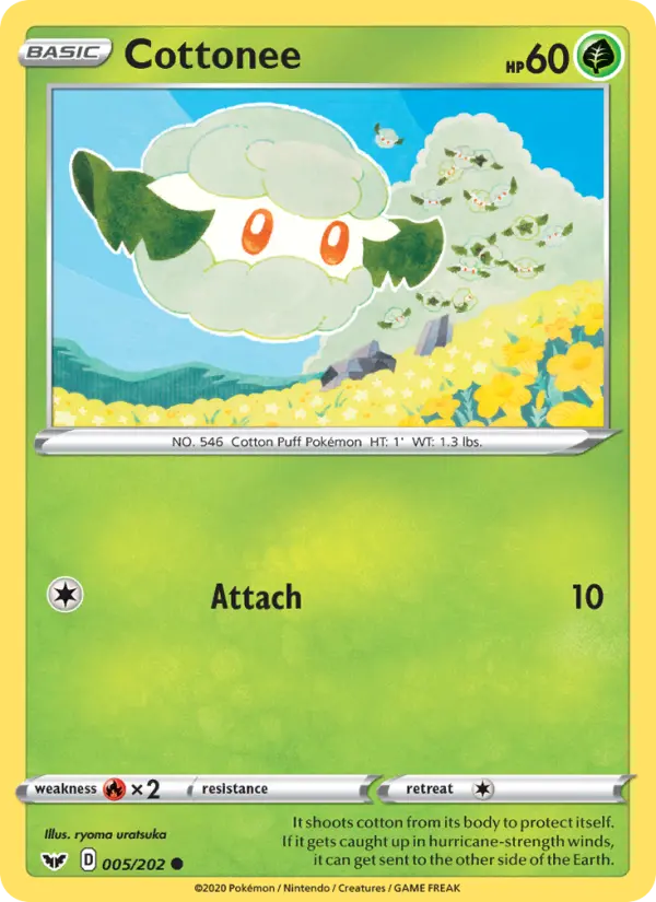 Cottonee — Sword & Shield card #5