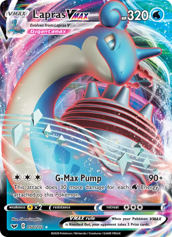 Lapras VMAX — Sword & Shield card #50