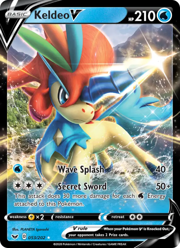 Keldeo V — Sword & Shield card #53