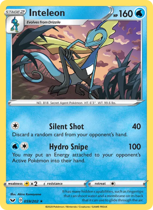 Inteleon — Sword & Shield card #59
