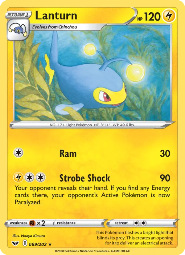 Lanturn — Sword & Shield card #69