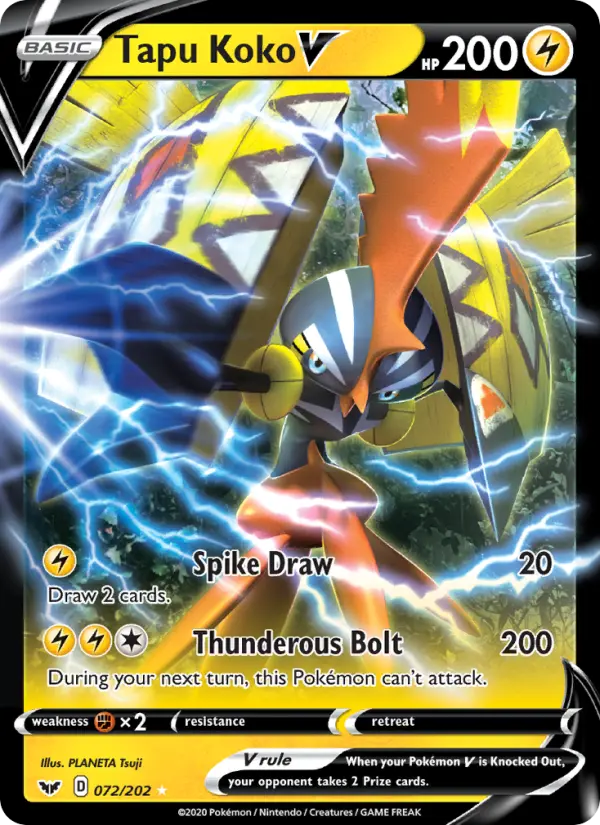 Tapu Koko V — Sword & Shield card #72